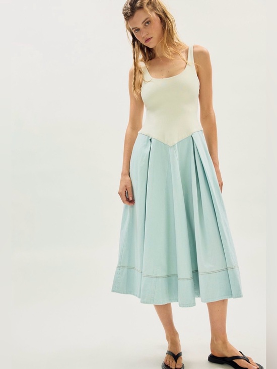 Free People Dresses & Skirts - Free People Elio denim midi dress NWT XL